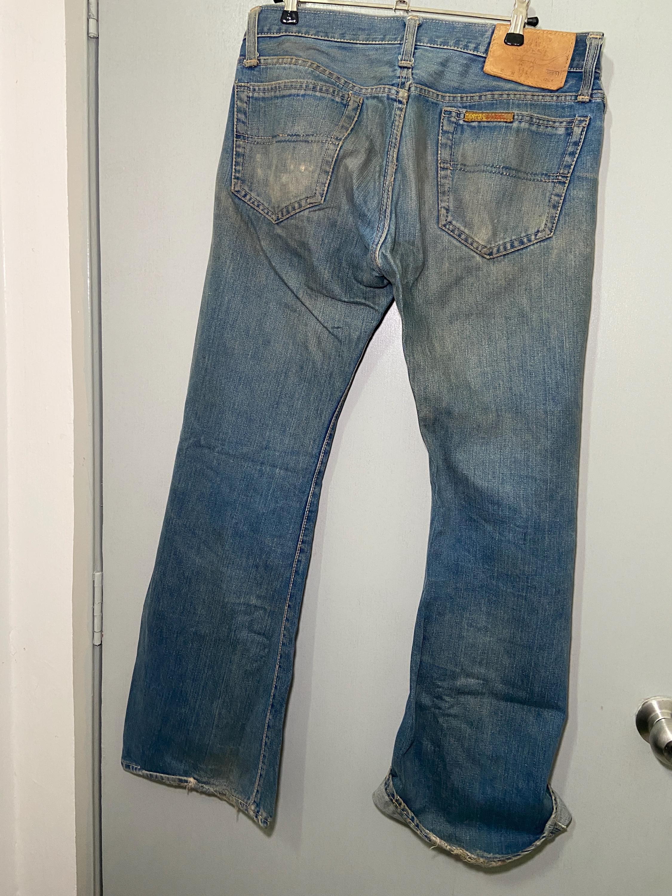 パンツ Canton SKOLOCT flare denim paint Y2K Canton SKOLOCT flare denim paint Y2K Canton SKOLOCT flare denim