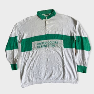 Vintage United Colors of Benetton Rugby Shirt Polo Made in Italy
