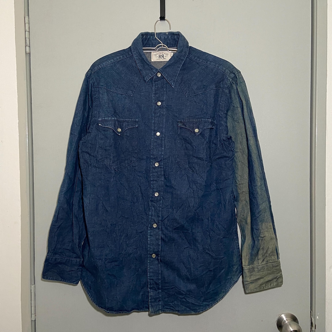 a*t様 RRL デニム ウエスタンシャツ RRL ウエスタン デニム シャツ ジャケット M ラルフローレン RRL