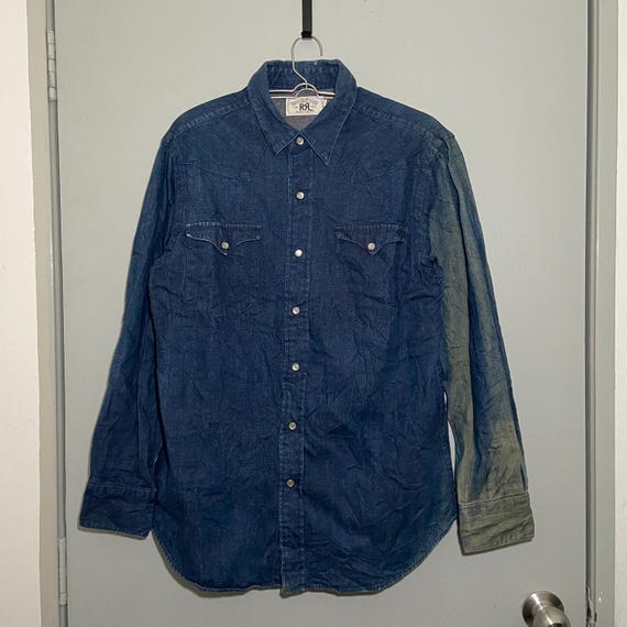 RRL ラルフローレン ウエスタンデニムシャツ トップス メンズ サイズ L