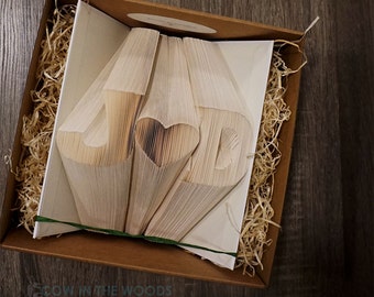 Gefaltete Buchkunst - 1. Papier Jahrestag geschenk - weißes Buch - leeres Buch - Retro Hochzeit Dekoration - personalisierte Hochzeit Jahrestagsgeschenk