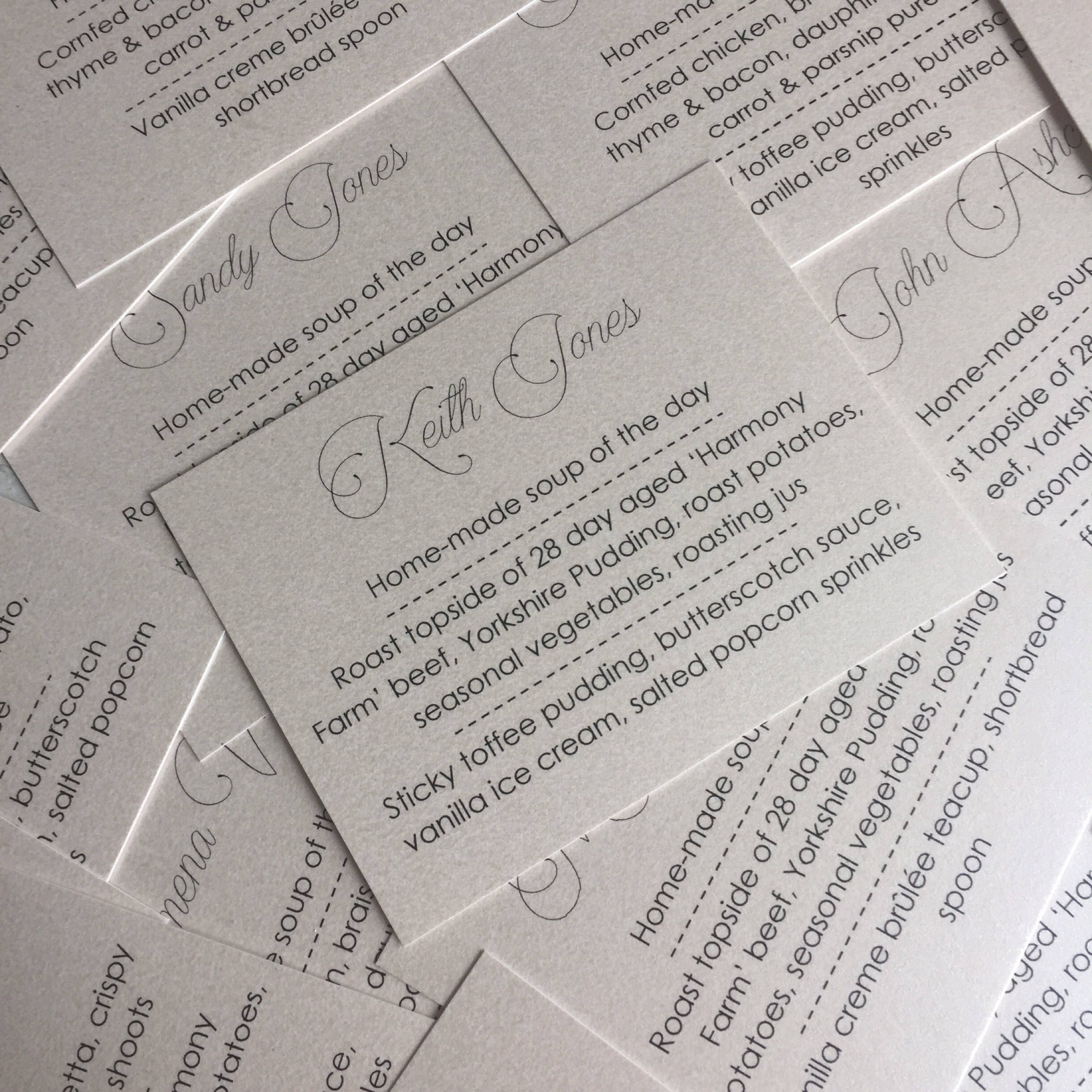 Place Cards Menu Wedding Menu Weddings Place Cards With Etsy