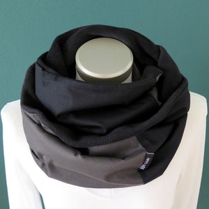 Loopschal Loop Schal Herren Schlauchschal Fleece schwarz anthrazit Männer Herrenschal