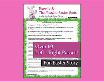 Easter Left Right Game - Hoppity & The Missing Easter Eggs Printable Left Right Story