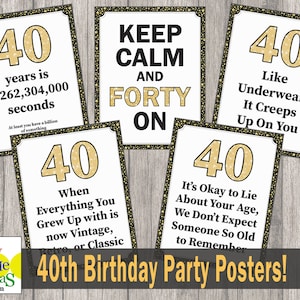 Décorations De Fête D&#39;anniversaire Drôles, Affiches 40e Joyeux Anniversaire, Signes D&#39;anniversaire, Idées 40e Anniversaire, Citations Sur La Fête D&#39;anniversaire, Fête De Bureau, Imprimable