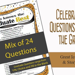 Who Knows the Graduate Best Printable Graduation Party Game - Etsy