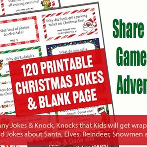 120 Christmas Jokes for Kids Printable Christmas Lunch Box - Etsy