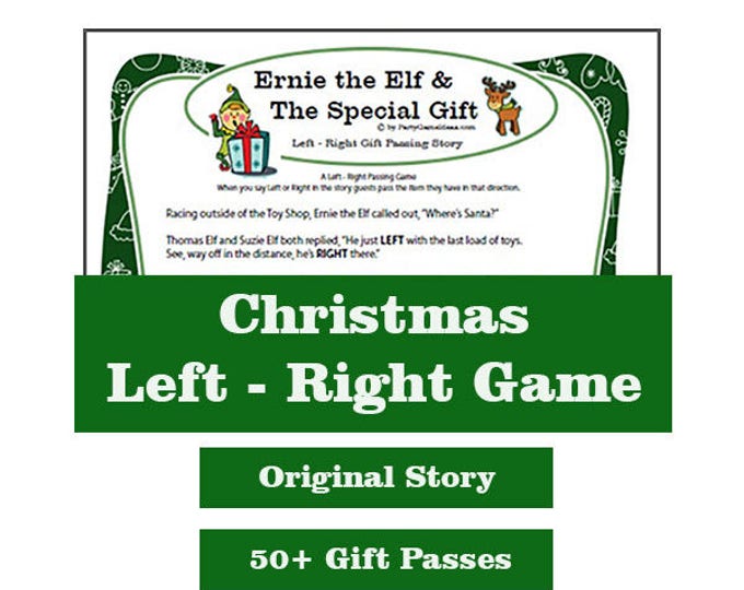 Christmas Left Right Game Holiday Left Right Gift Passing Story - Etsy