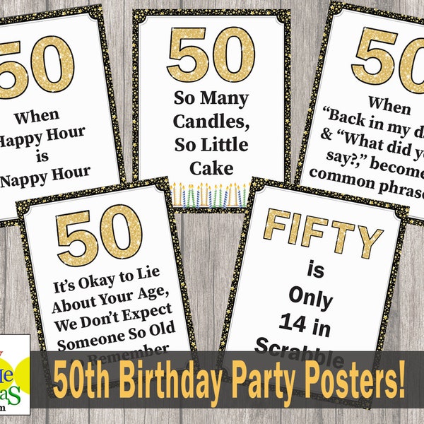 50th Birthday Labels - Etsy