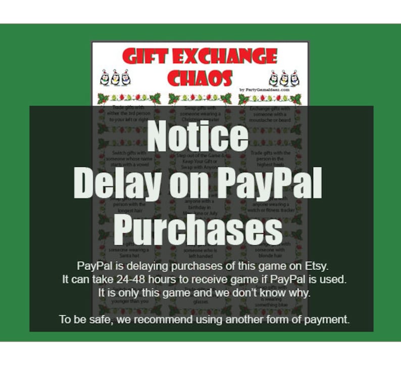 Gift Exchange Chaos 2 44 Printable Christmas Gift Exchange Cards for