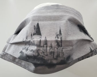 Oude kastelen gezichtsmasker, 100% katoen, verstelbare oor lussen