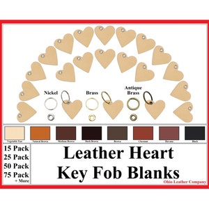 5 Color - MultiPack - Leather Concho Blanks