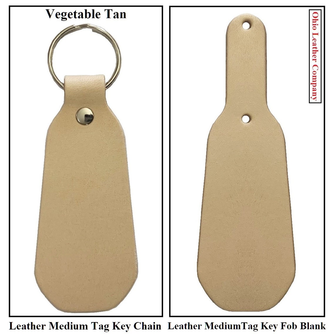 Leather Medium Tag Key Fob Kit 25 Pk Leather Key Fob Blank Etsy