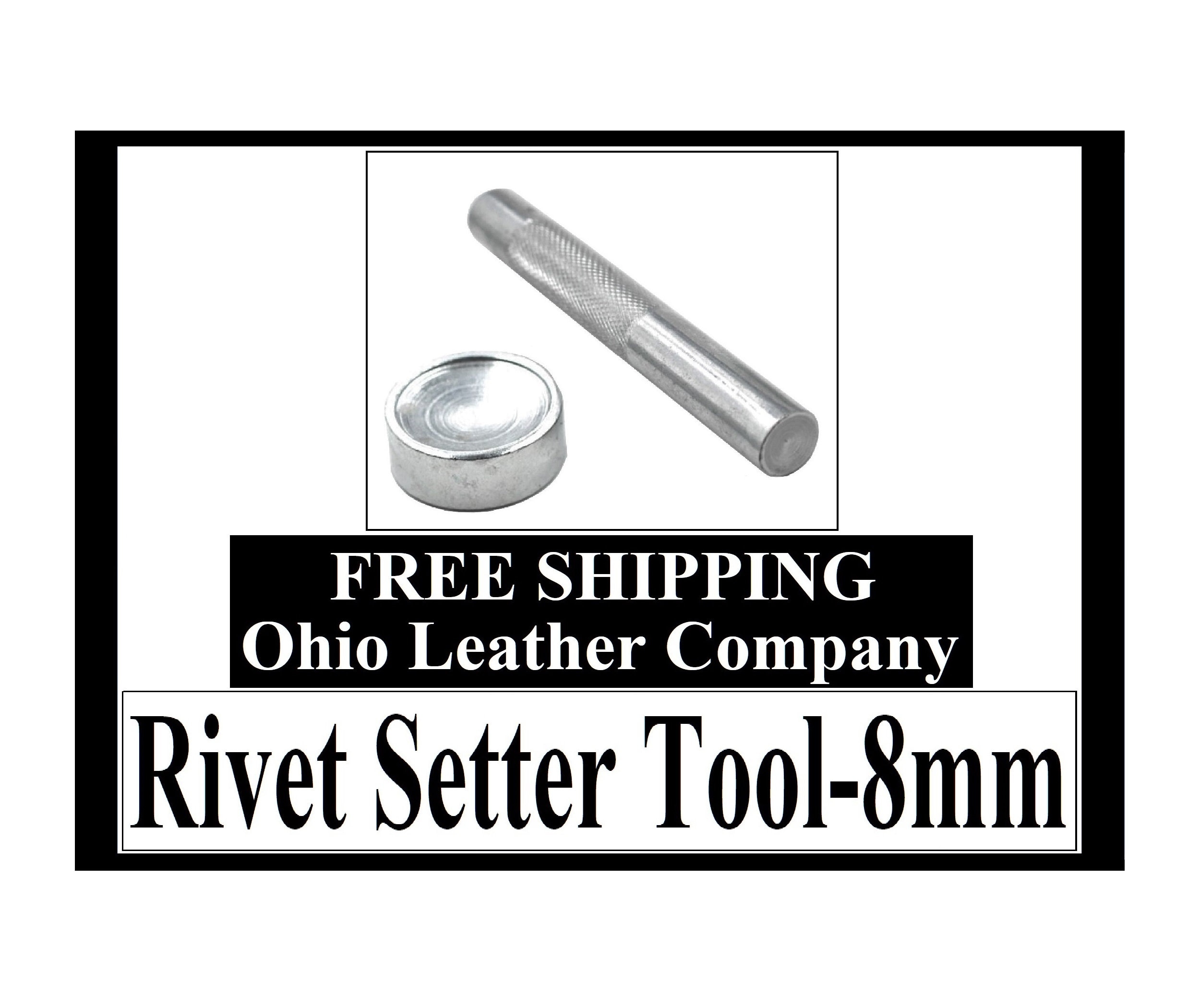 Rivet Setter Tool & Anvil 8 Mm Concave Rivet Setter Double Cap Rivet Setter  