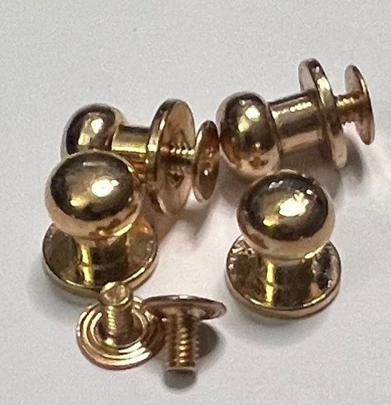 Brass Leather Screw Studs8mm. Leather Studs10 Pack15 Pack Etsy