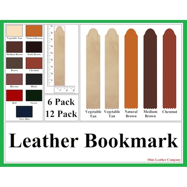 Leather Bookmarks - Leather Bookmark Blanks - Leather Bookmark - Custom Leather Bookmark - Personalized Leather Bookmark - Bookmark Blanks