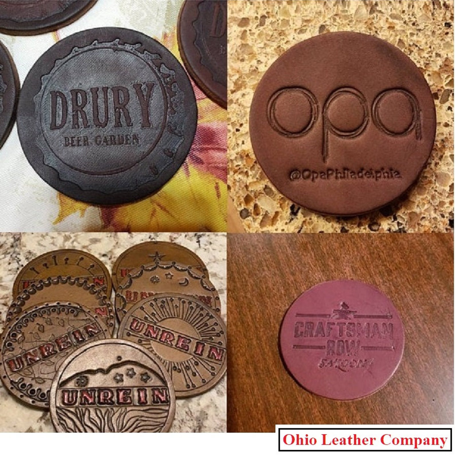 Round Leather Coaster Blanks 3 Sizes 6 pk 12 pk 18 pk 810 oz. Etsy