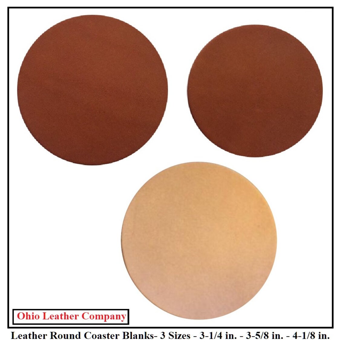 Round Leather Coaster Blanks6 pk12 pk18 pk810 oz. Etsy