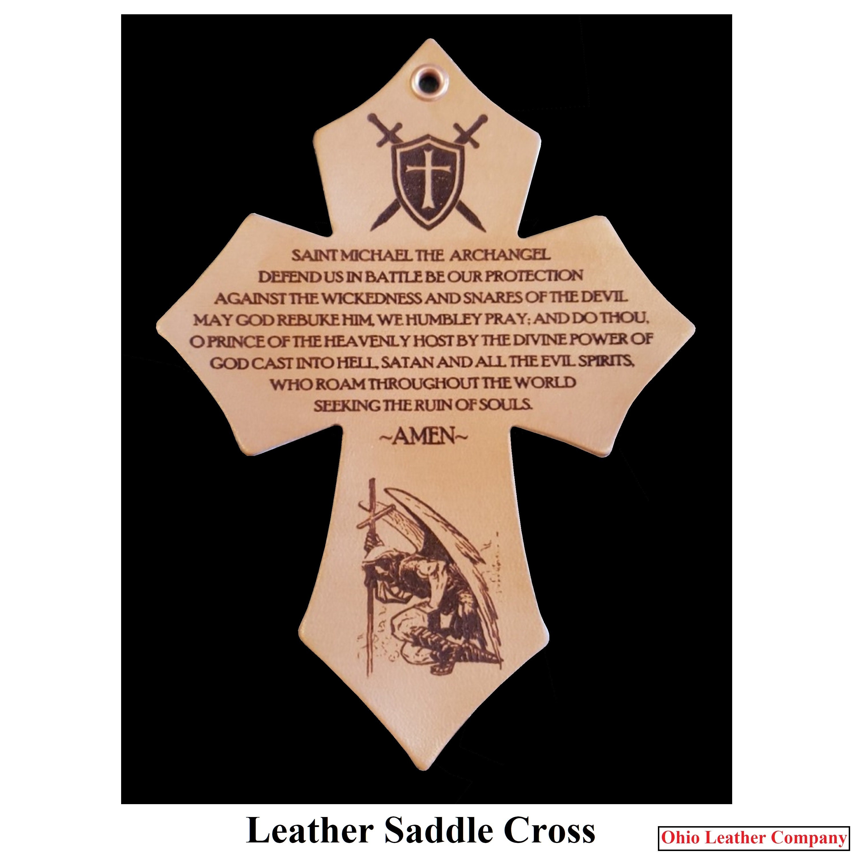 Bulk Leather Cross Blanks - Saddle Charms (10 pack)