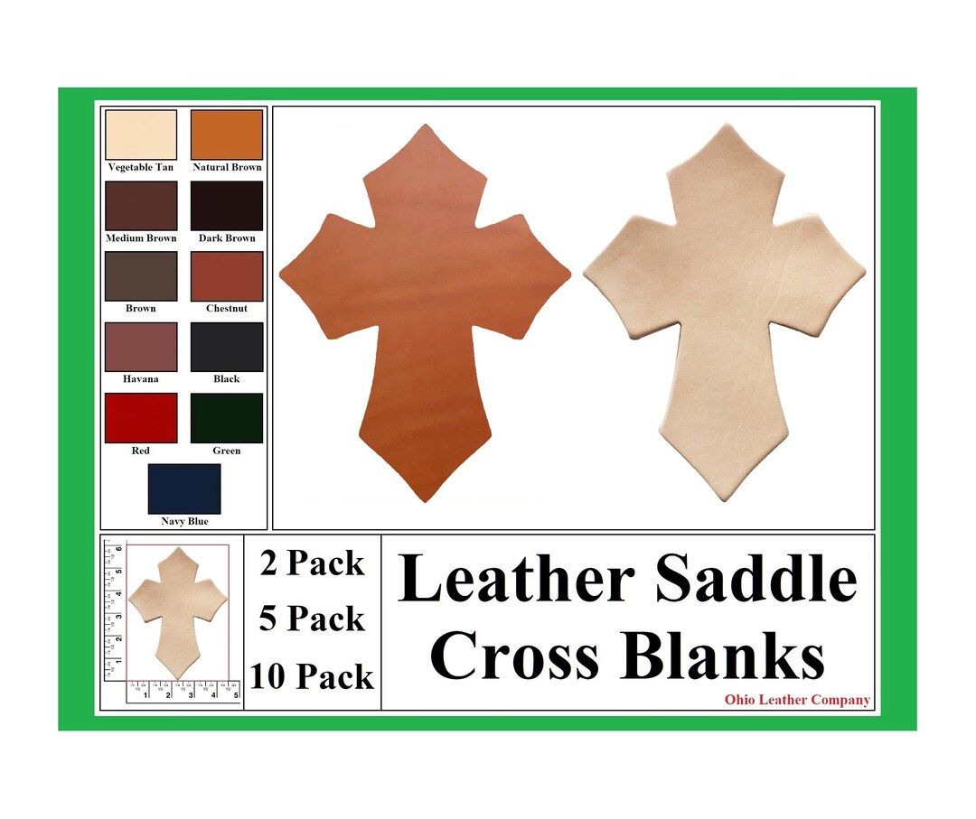 Leather Saddle Cross Blanks 2 Pack 5 Pack 10 Pack High Quality Saddle