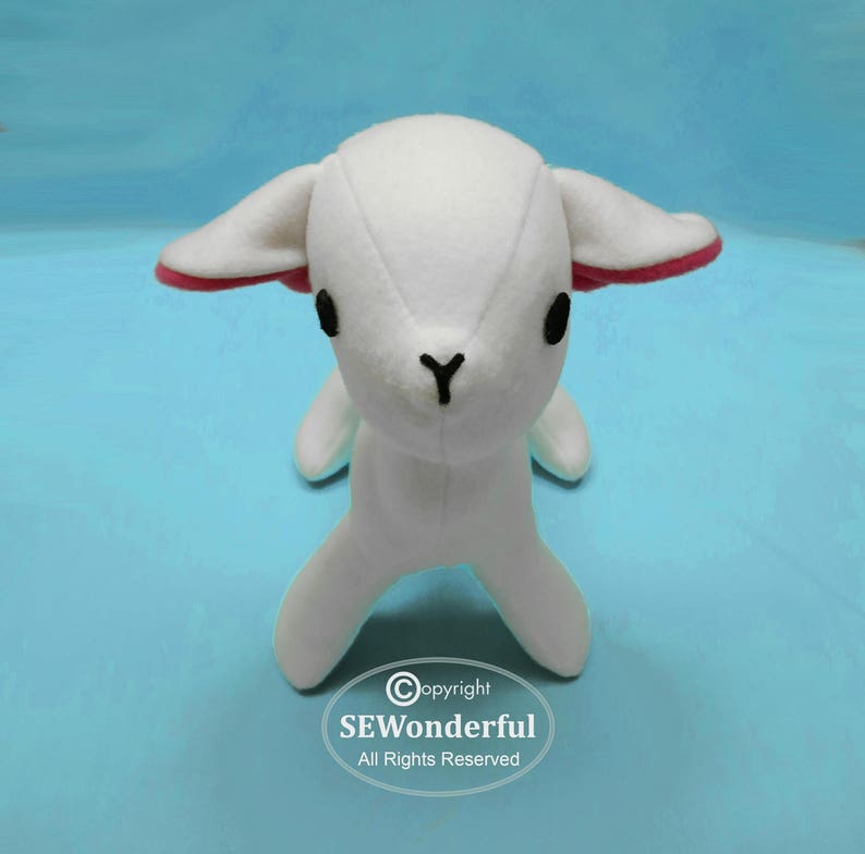 Sweet Lamb Sheep Plush Stuffed Animal Sewing Pattern PDF image 2