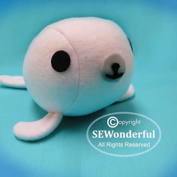 Seal Plushie Sewing Pattern PDF