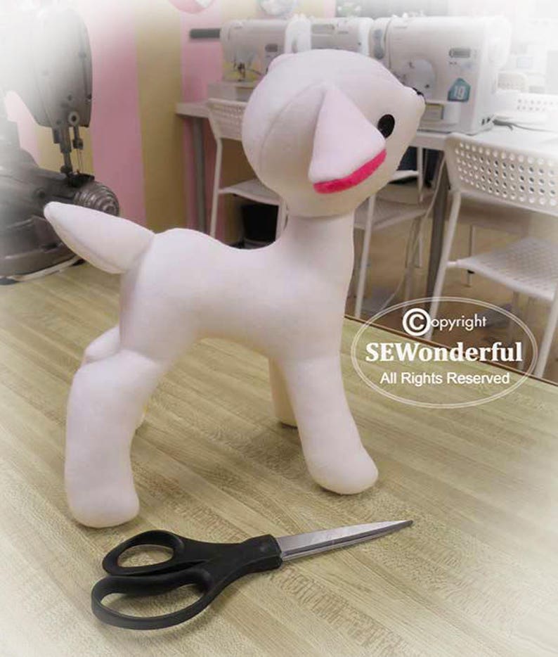 Sweet Lamb Sheep Plush Stuffed Animal Sewing Pattern PDF image 3