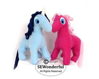 Horse Unicorn Stuffed Animal Plushie Sewing Pattern PDF