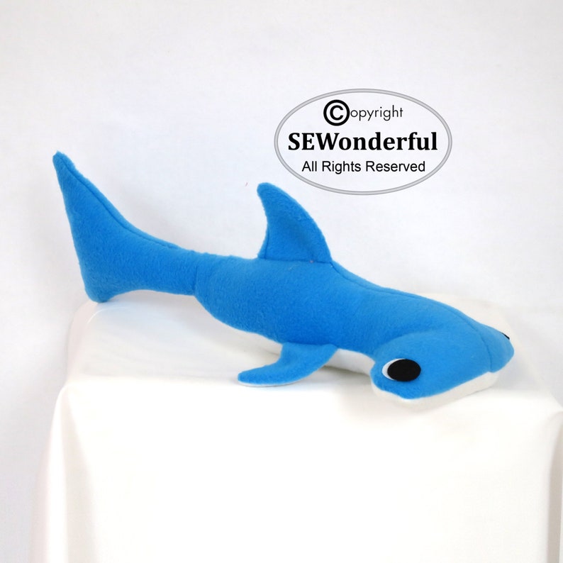 Hammerhead Shark Stuffed Animal Plushie Sewing Pattern PDF Etsy