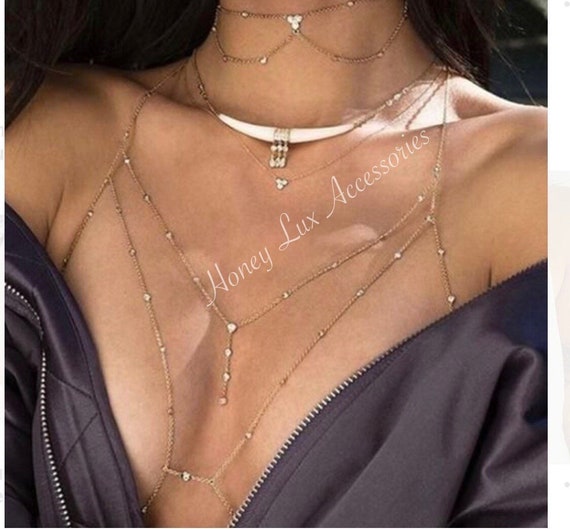 chain harness bralette