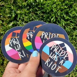 Adesivos de orgulho gay, lésbica, bi, transgênero, orgulho foi uma revolta