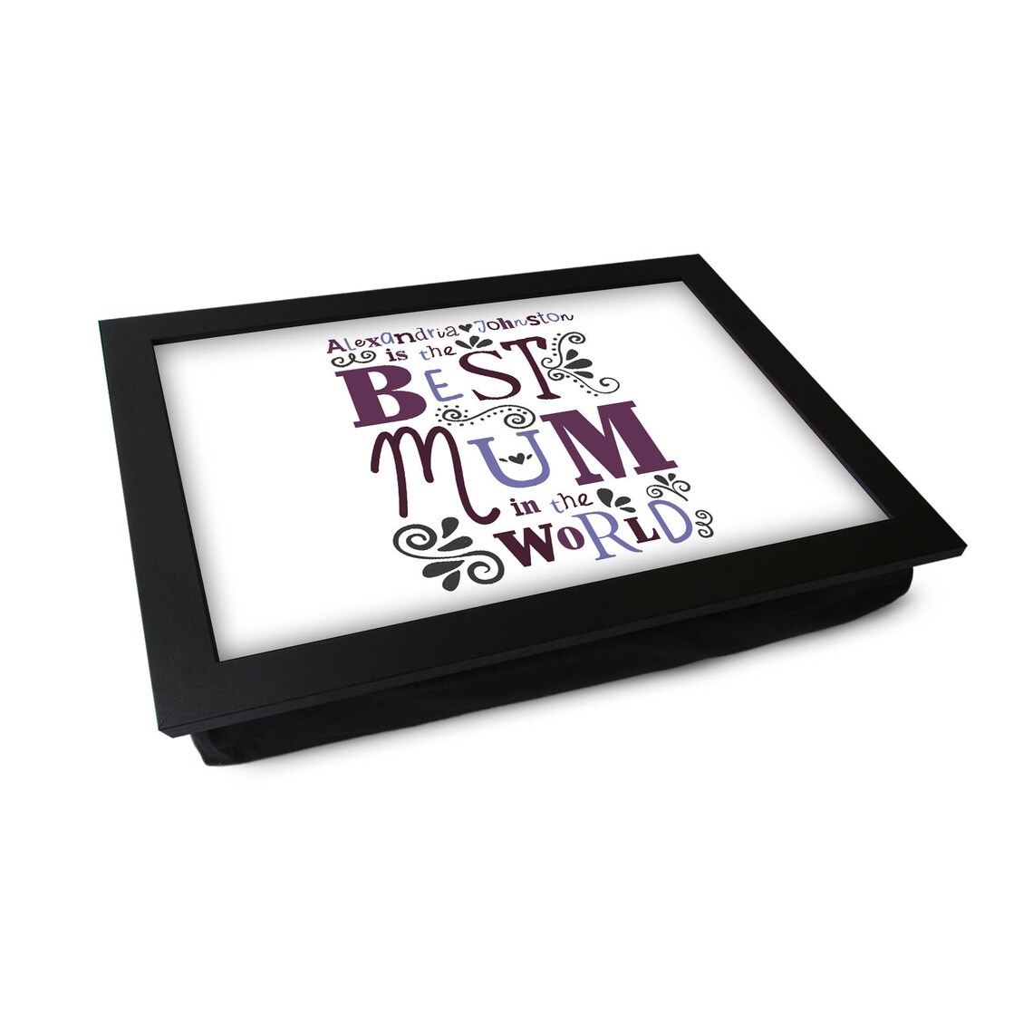 Personalised Best Mum In The World Lap Tray L0491 Etsy