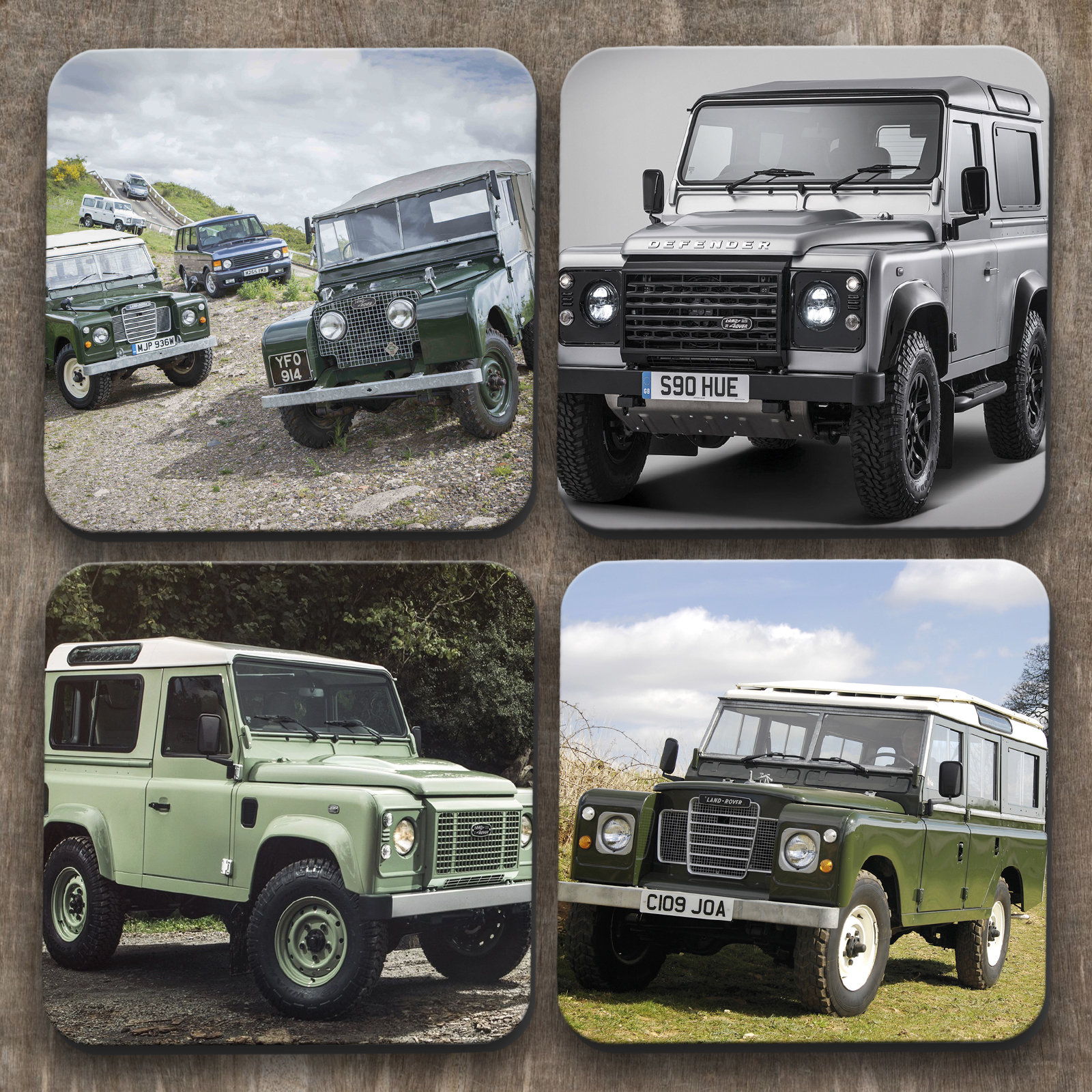 Personalised Land Rover Defender Style Coaster Ideal Car Enthusiast Gift Idea. 