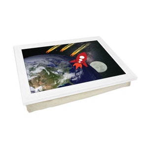 Cartoon Asteroiden Foto Runde Tablett L887 | Personalisiertes Geschenk Gepolstertes Knietablett | Mehrzwecktablett | Laptop Schreibtisch | Handgefertigt in Großbritannien | 2 Größen Bild 6