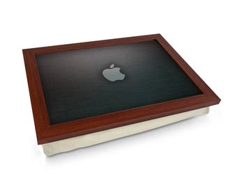 Apple Logo Grey Lap Tray - L0207 Personalised Gift | Unique Gift | Cushioned Laptray | High Quality | Laptop Desk