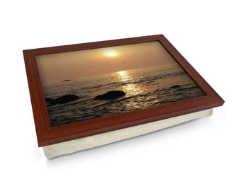 Ocean Sunset Lap Tray - L0361 Personalised Gift | Unique Gift | Cushioned Laptray | High Quality | Laptop Desk