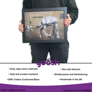 Cartoon Asteroiden Foto Runde Tablett L887 | Personalisiertes Geschenk Gepolstertes Knietablett | Mehrzwecktablett | Laptop Schreibtisch | Handgefertigt in Großbritannien | 2 Größen Bild 3
