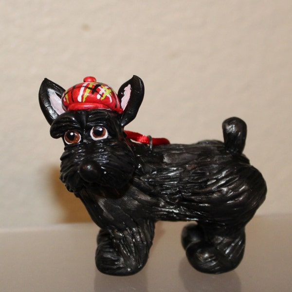 Scottish Terrier Christmas Tree Ornament-Hand Made and OOAK