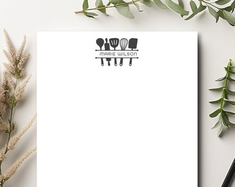 Bloc de notas personalizado / Bloc de notas grande personalizado / Bloc de notas con temática de cocina / Bloc de notas de chef / Bloc de notas de regalo para chef / Bloc de notas decorativo / Estilo DC119