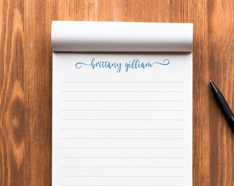 PERSONALIZED NOTEPAD | Custom Notepad | Notepad with Name | Script Notepad | Women's Notepad | To Do List Notepad | Style S2051