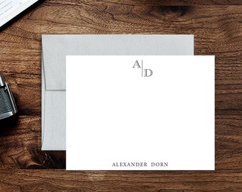 Tarjetas de notas personalizadas / Tarjetas de notas personalizadas / Juegos de papelería con monogramas / Papelería personalizada / Juego de papelería empresarial / Estilo P1714