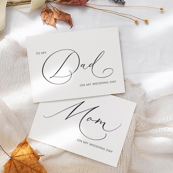 Wedding Day Card for Parents | Notes to Dad and Mom | S0161