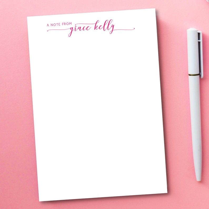 Personalized Script Notepad | Custom Stationery | Style AZ444 immagine 2