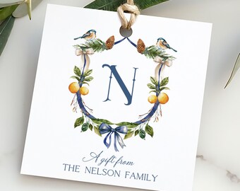 Monogram Gift Tags | Personalized Family Crest Enclosure Cards | Style BC573