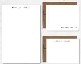 STATIONERY GIFT SET | Custom Note Cards | Personalized Note Pad | Personalized Stationery Sets | Business Stationery Set | Style C5665