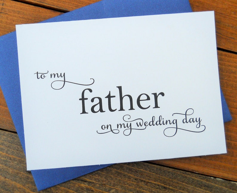 Card from Bride to Father TO MY FATHER on my Wedding Day Card,Father of the Bride Card Father of the Groom Card