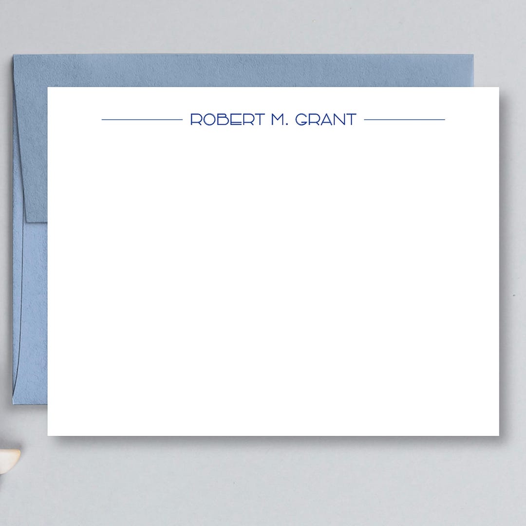 PERSONALIZED NOTE CARDS | Custom Stationery | Men's Writing Set | Style ...