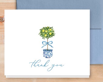 Lemon Thank You Cards | Thank You Card Set | Chinoiserie Note Cards | Style DC478
