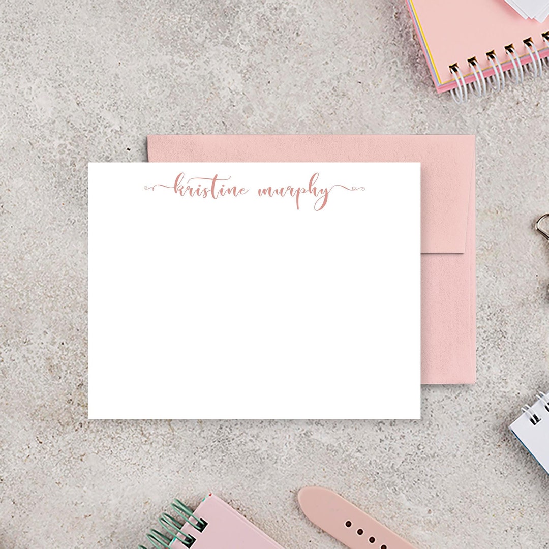PERSONALIZED NOTE CARDS | Custom Note Cards | Custom Stationery | Women ...
