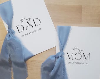 Tarjetas de boda para papá y mamá con cinta / Estilo CL48R